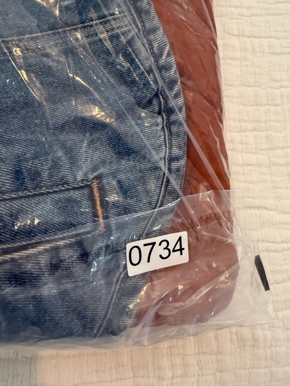 Levi's Blue Denim Jacket with Rust-Orange Quilted Lining NWT 0734 - Picture 10 of 10
